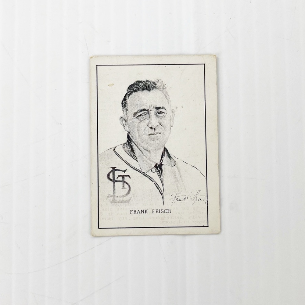 Vintage 1950 Callahan Hall of Fame Frank Frisch Baseball Trading Card